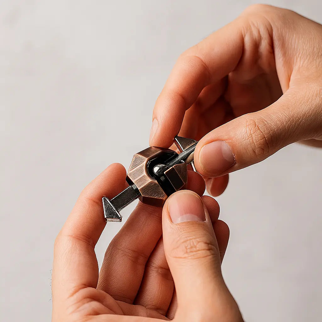 Metal IQ Lock Puzzle – Boost Problem-Solving Skills & Focus with This Premium Brain Game Gift Puzzlets
