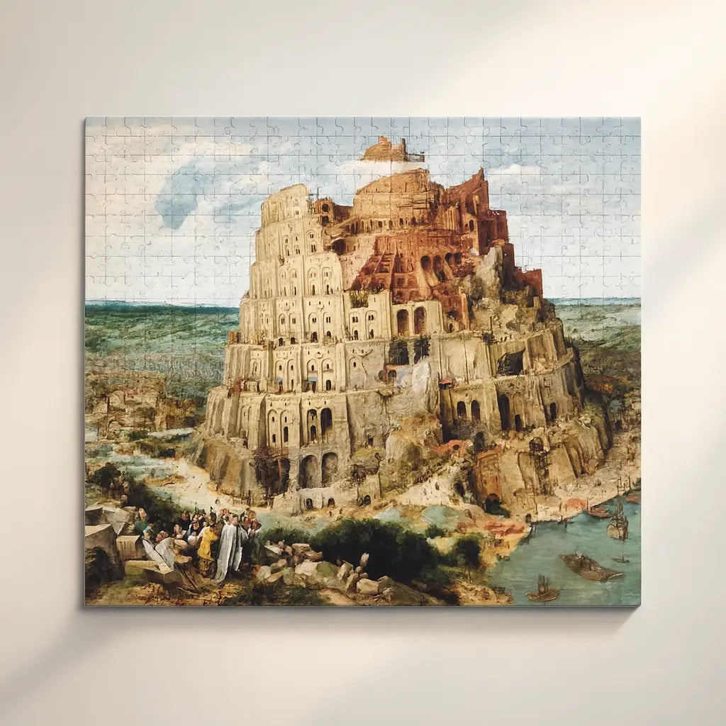 Tower of Babel 1000-Pc Puzzle – A Mind-Sharpening, Immersive Art Challenge for Adults & History Lovers Puzzlets