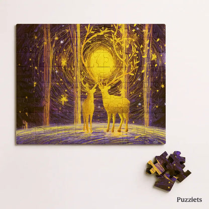 “Deer in the Forest” 1000-Pc Puzzle – A Relaxing Mind-Boosting Challenge for Adults & Families  | Puzzlets™ Puzzlets