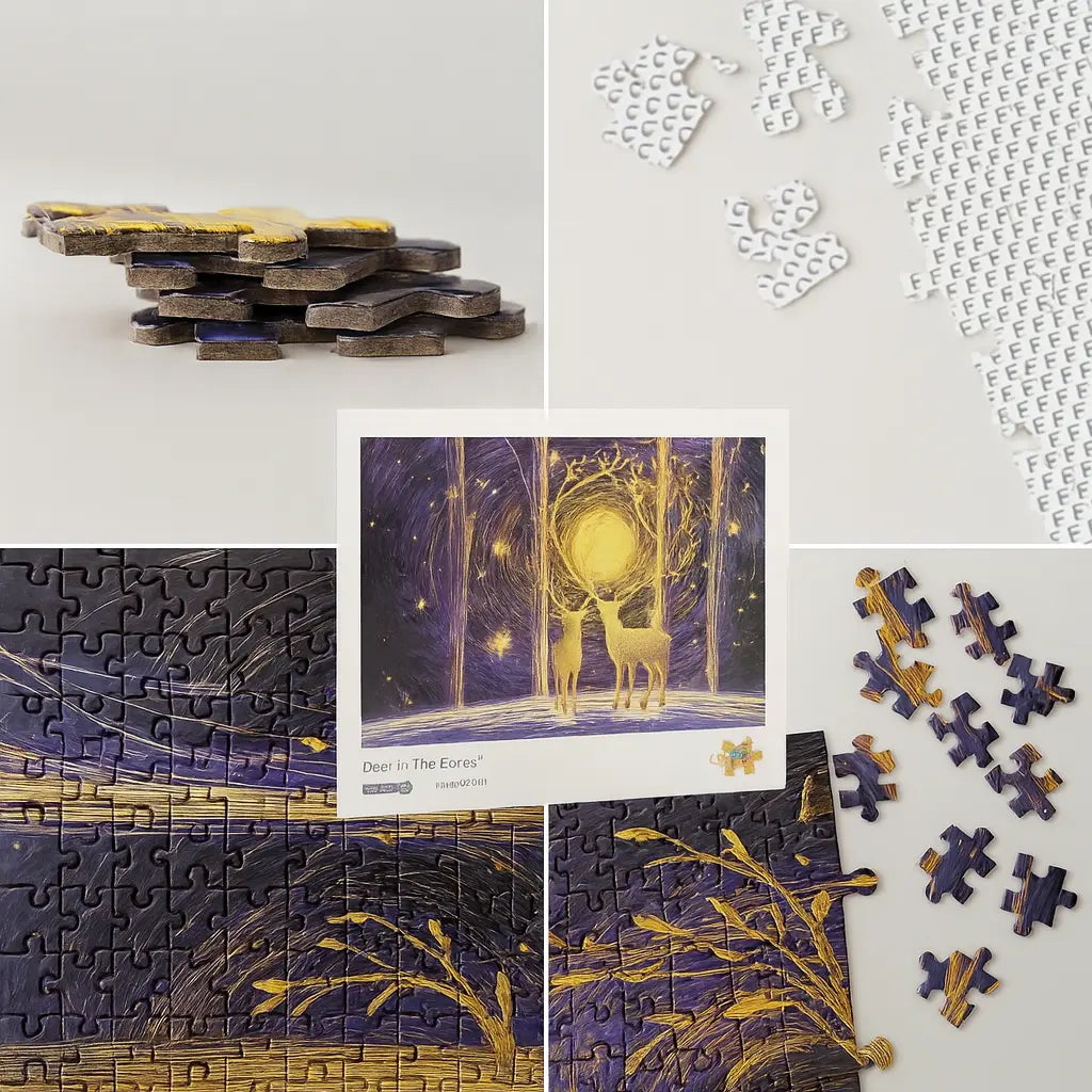 “Deer in the Forest” 1000-Pc Puzzle – A Relaxing Mind-Boosting Challenge for Adults & Families  | Puzzlets™ Puzzlets