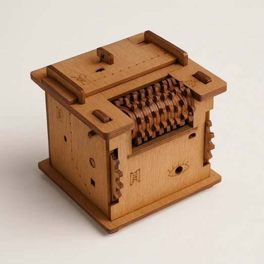 Schrödinger’s Cat Brain Teaser Box – Premium Wooden Logic Puzzle for Adults & Teens Puzzlets