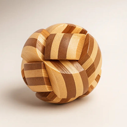 Wooden Kong Ming Puzzle for Brain Training & Focus | Premium IQ Teaser Gift for Kids & Adults | Puzzlets™ Puzzlets