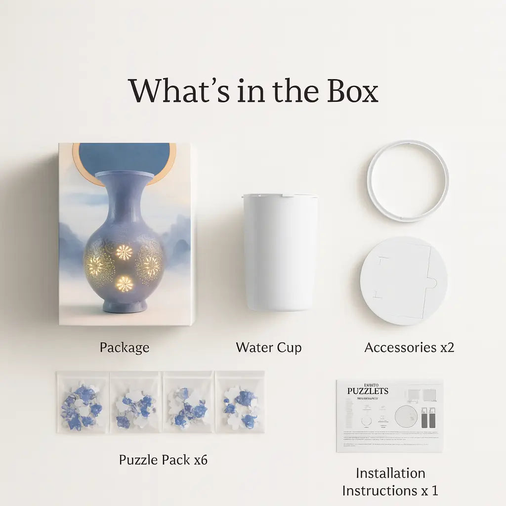 Elegant LED 3D Vase Puzzle | Boost Focus, creativity & Problem-Solving Puzzlets