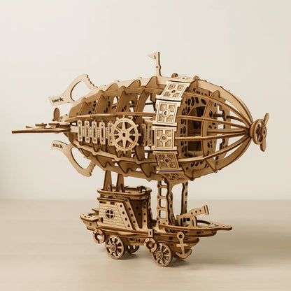 Wooden Airship Model by Puzzlets | Intelligent 3D Brain Teaser for Adults Seeking Challenge & Calm Puzzlets