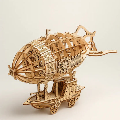Wooden Airship Model by Puzzlets | Intelligent 3D Brain Teaser for Adults Seeking Challenge & Calm Puzzlets