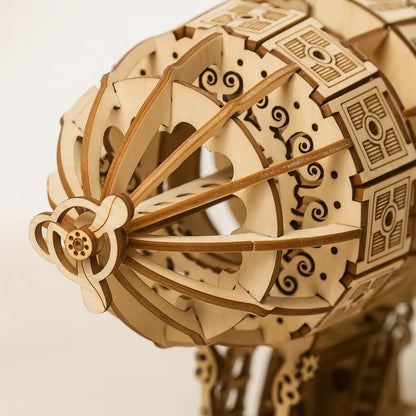 Wooden Airship Model by Puzzlets | Intelligent 3D Brain Teaser for Adults Seeking Challenge & Calm Puzzlets