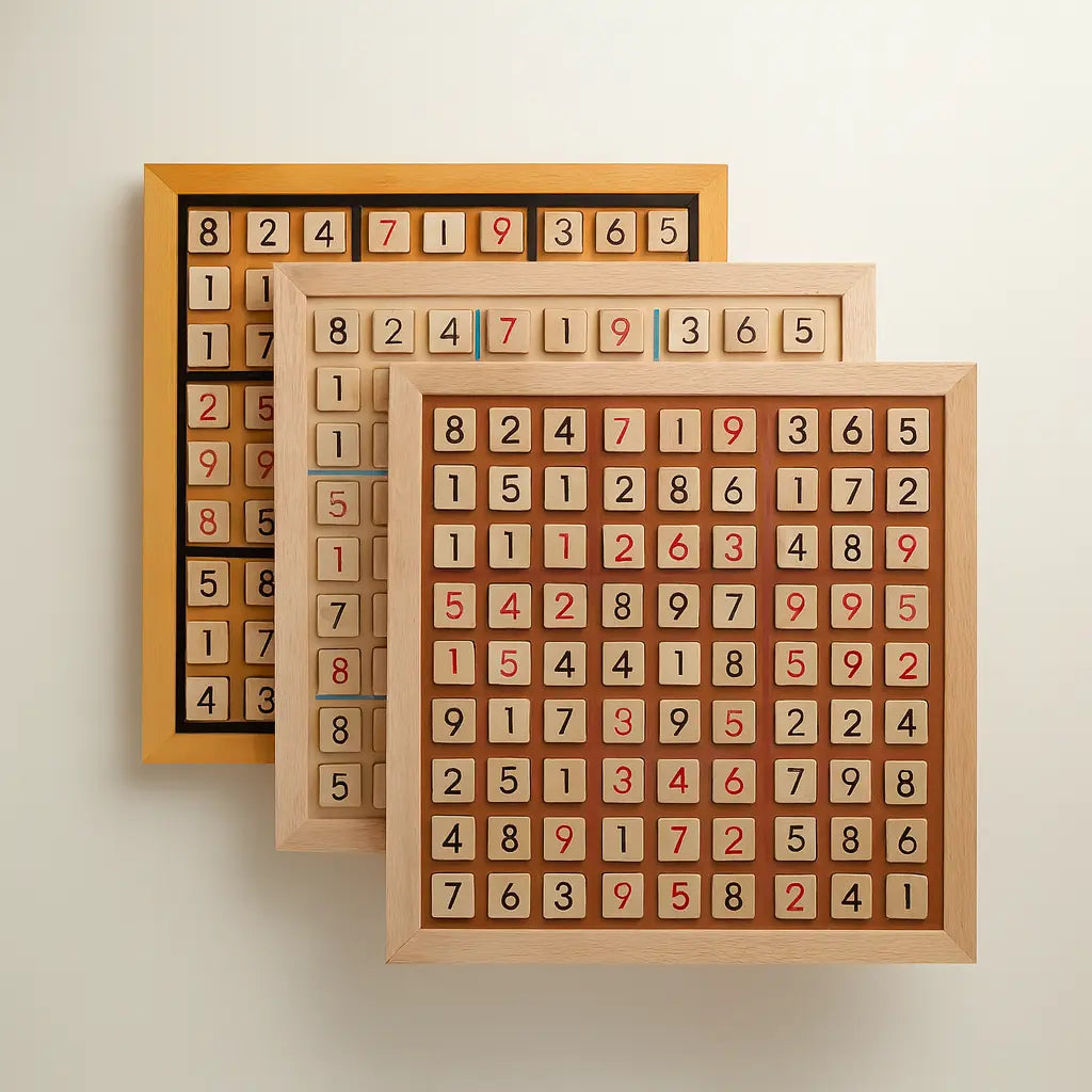 Sudoku Wooden Brain Training Board with Drawer – Boost Focus & Problem-Solving Puzzlets