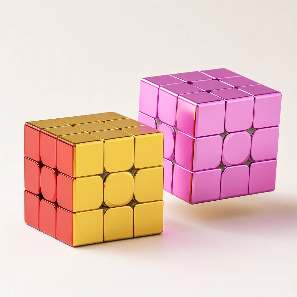 Puzzlets Metal 3×3 Brain Cube – Premium Alloy Puzzle for Focus, Logic & Mindful Challenge Puzzlets