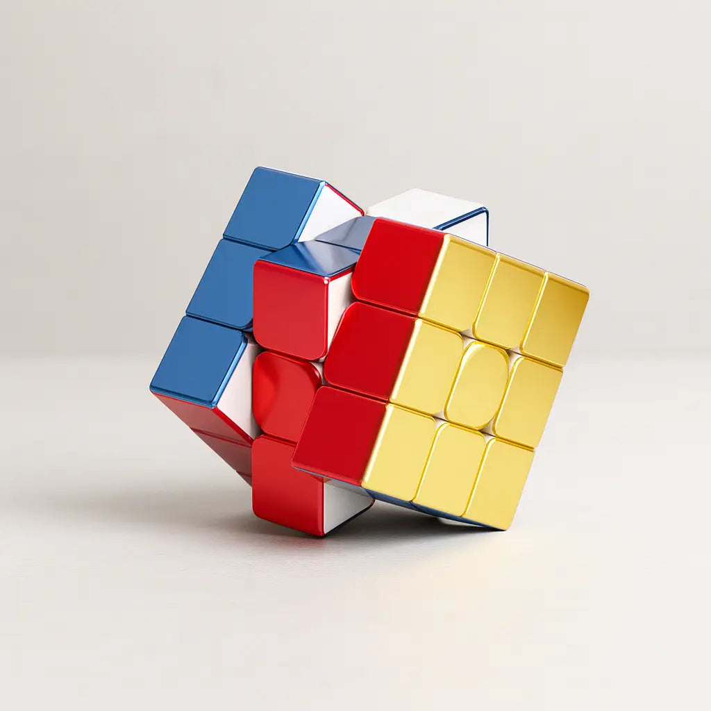 Puzzlets Metal 3×3 Brain Cube – Premium Alloy Puzzle for Focus, Logic & Mindful Challenge Puzzlets