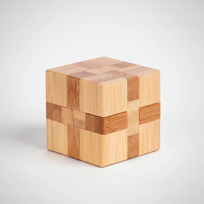 Wooden Kong Ming Puzzle for Brain Training & Focus | Premium IQ Teaser Gift for Kids & Adults | Puzzlets™ Puzzlets