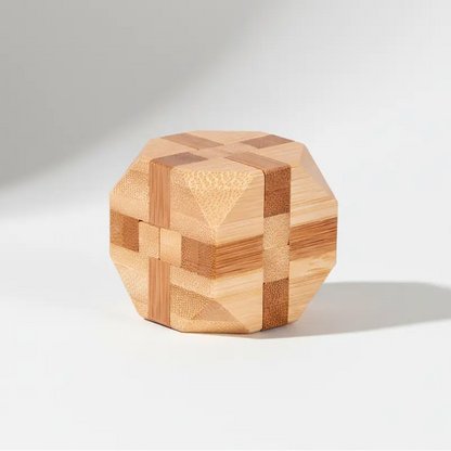 Wooden Kong Ming Puzzle for Brain Training & Focus | Premium IQ Teaser Gift for Kids & Adults | Puzzlets™ Puzzlets