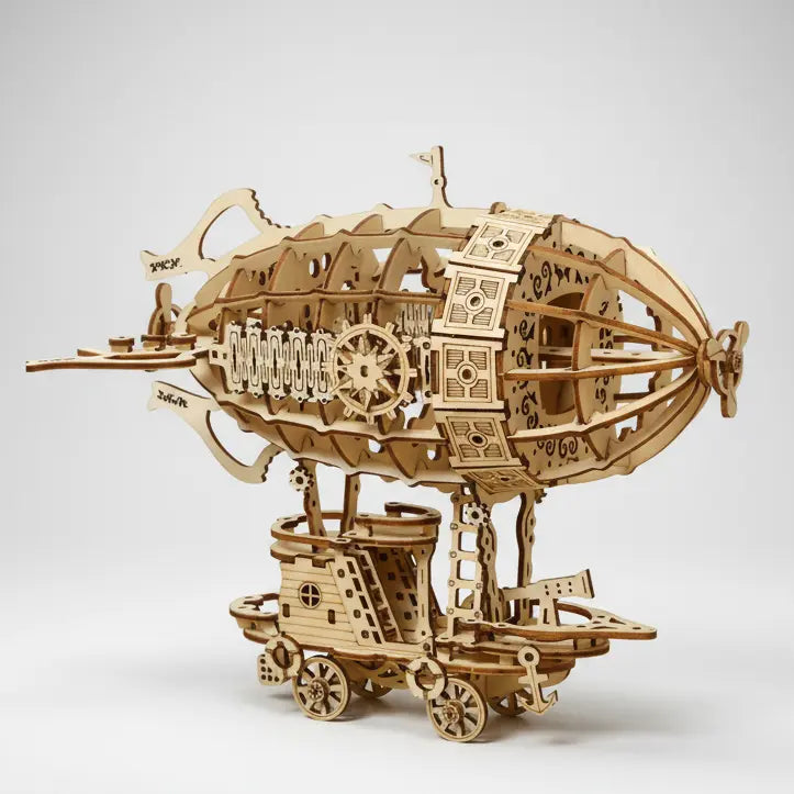 Wooden Airship Model by Puzzlets | Intelligent 3D Brain Teaser for Adults Seeking Challenge & Calm Puzzlets